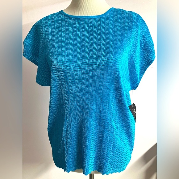 Notations Women’s Top/Blouse, L, Turquoise, Batwing Sleeve, Dressy/Casual, NWT - Picture 1 of 6